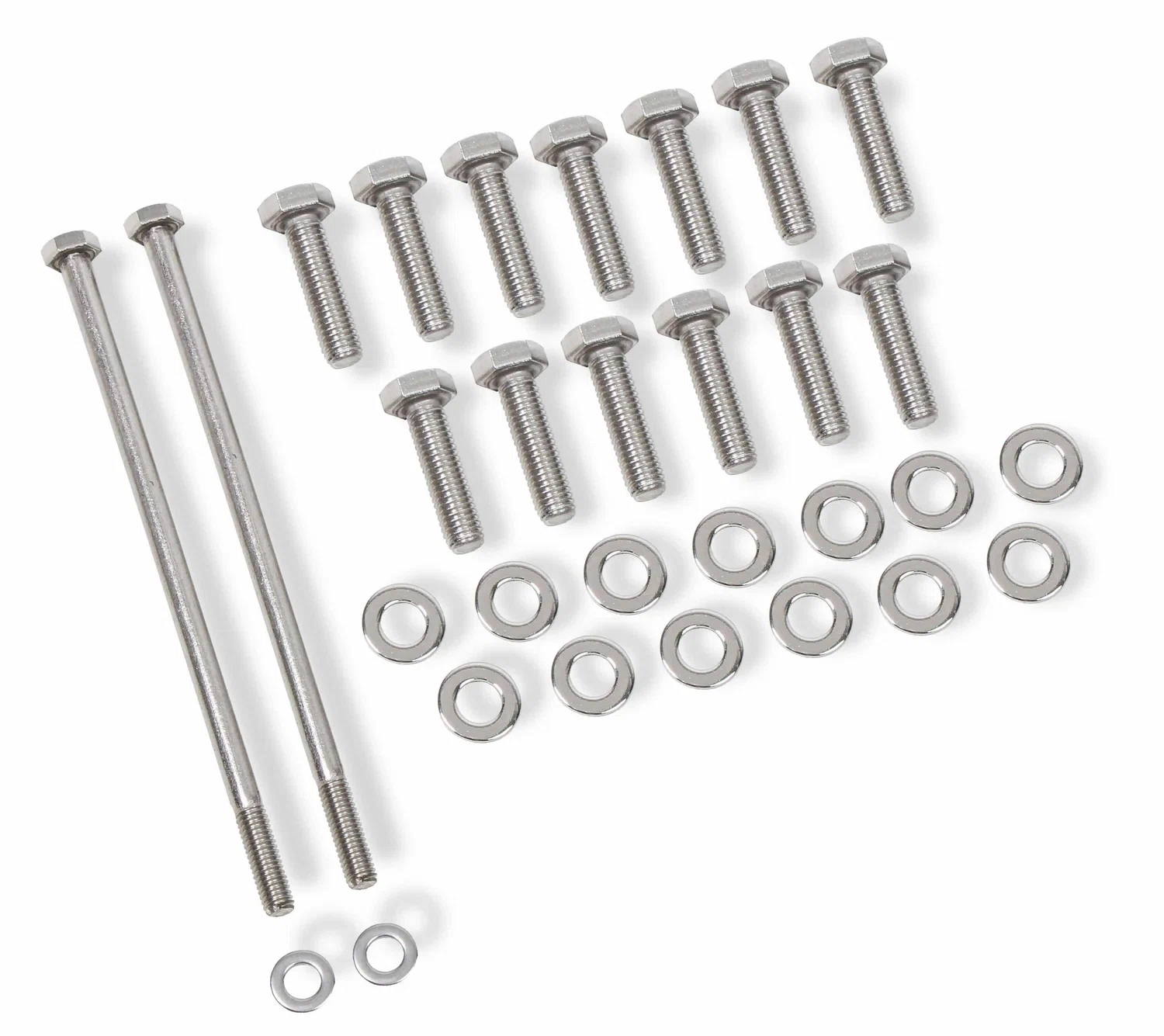 Mr. Gasket Oil Pan Bolt Set - Polished Stainless Steel - 60851G